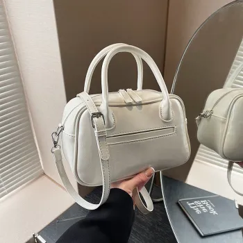 HACIN PU Handbag Regular Women's White/Black/Red/Coffee/Brown