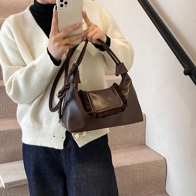 HACIN PU Crossbody Bag Regular Women's Black/Khaki/Coffee-3