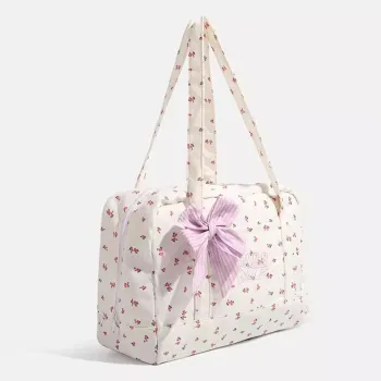 HACIN Canvas Shoulder Bag Canvas Bag Women's White