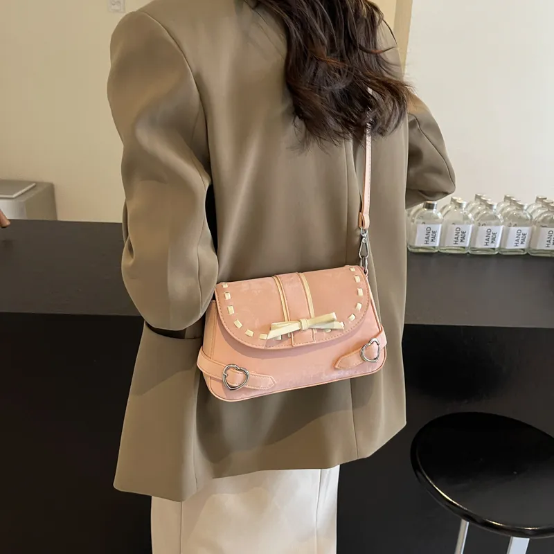 HACIN PU Crossbody Bag Regular Women's White/Blue/Pink-9