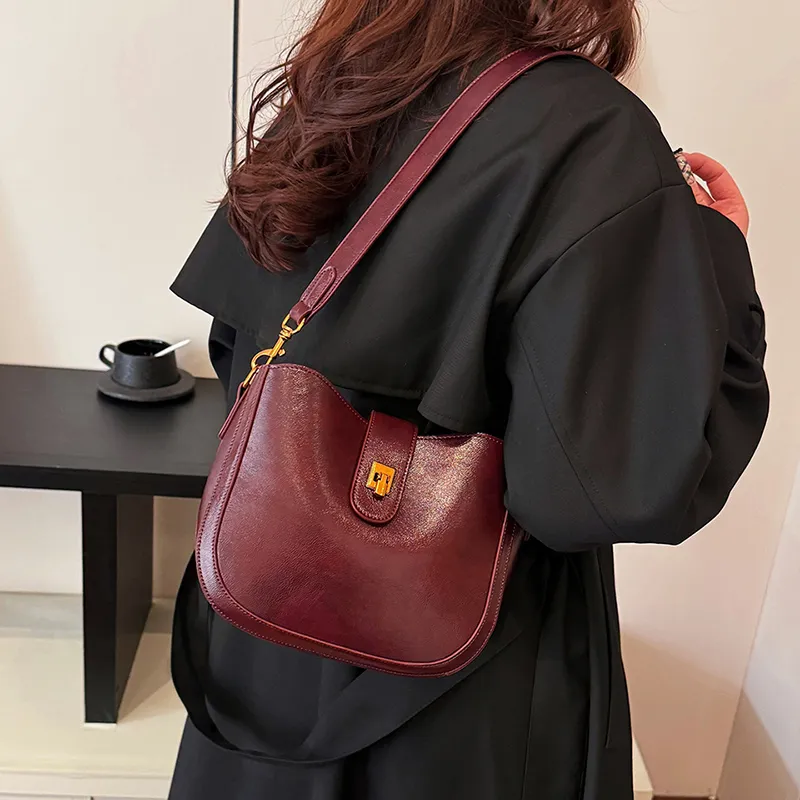 HACIN Suede Crossbody Bag Women's Ebony/Charcoal Black Burgundy/Coffee/Brown-6