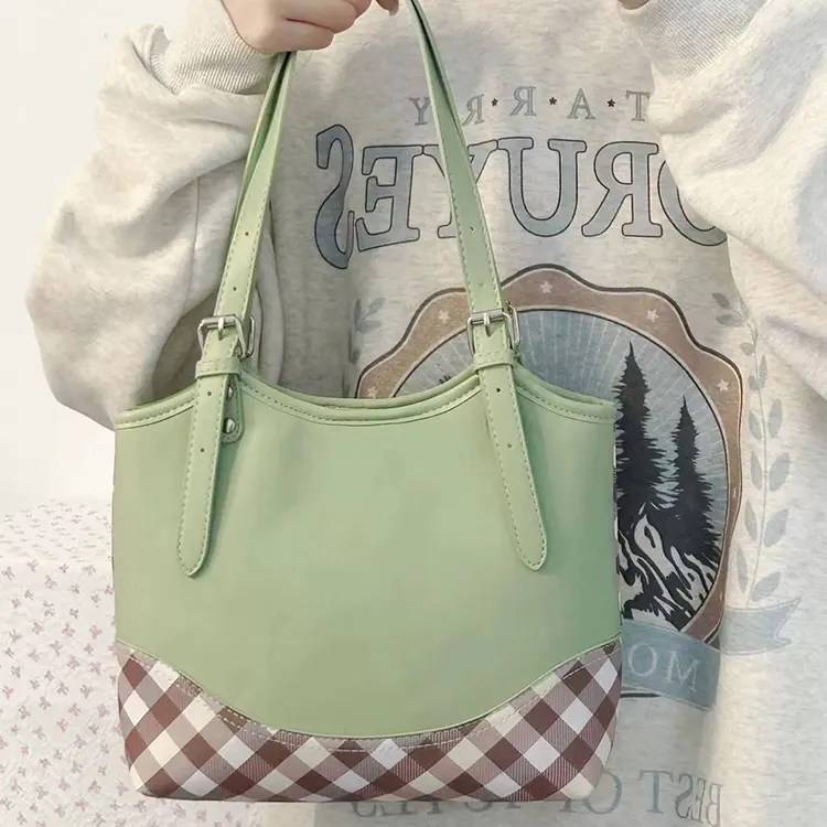 HACIN PU Tote Bag, Shoulder Bag Regular Women's Multicolor-2