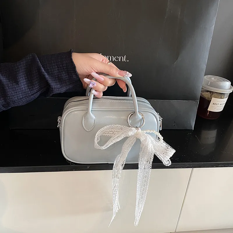 HACIN PU Handbag Women's Black/Red/Blue/Pink-6