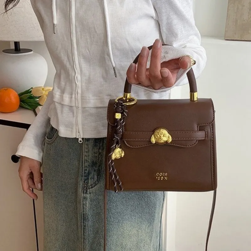 HACIN Pu Handbag Shoulder Bag Crossbody Bag Regular Women's White & Khaki/Black/Brown-7