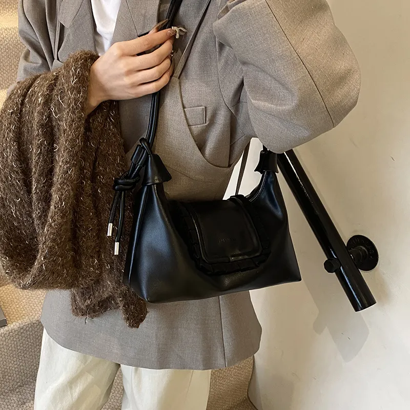 HACIN PU Crossbody Bag Regular Women's Black/Khaki/Coffee-1