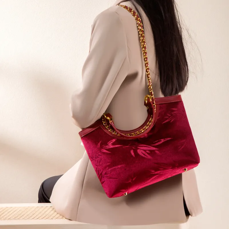 HACIN PU One Shoulder Handbags Regular Women's Red-4