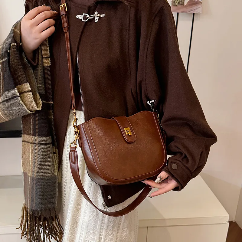 HACIN Suede Crossbody Bag Women's Ebony/Charcoal Black Burgundy/Coffee/Brown-12