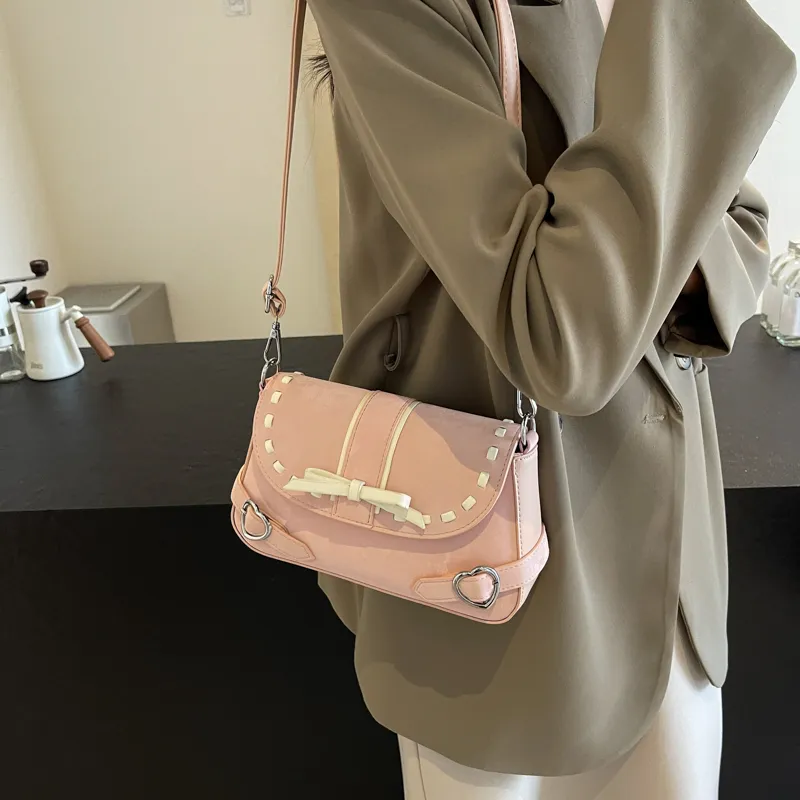 HACIN PU Crossbody Bag Regular Women's White/Blue/Pink-8