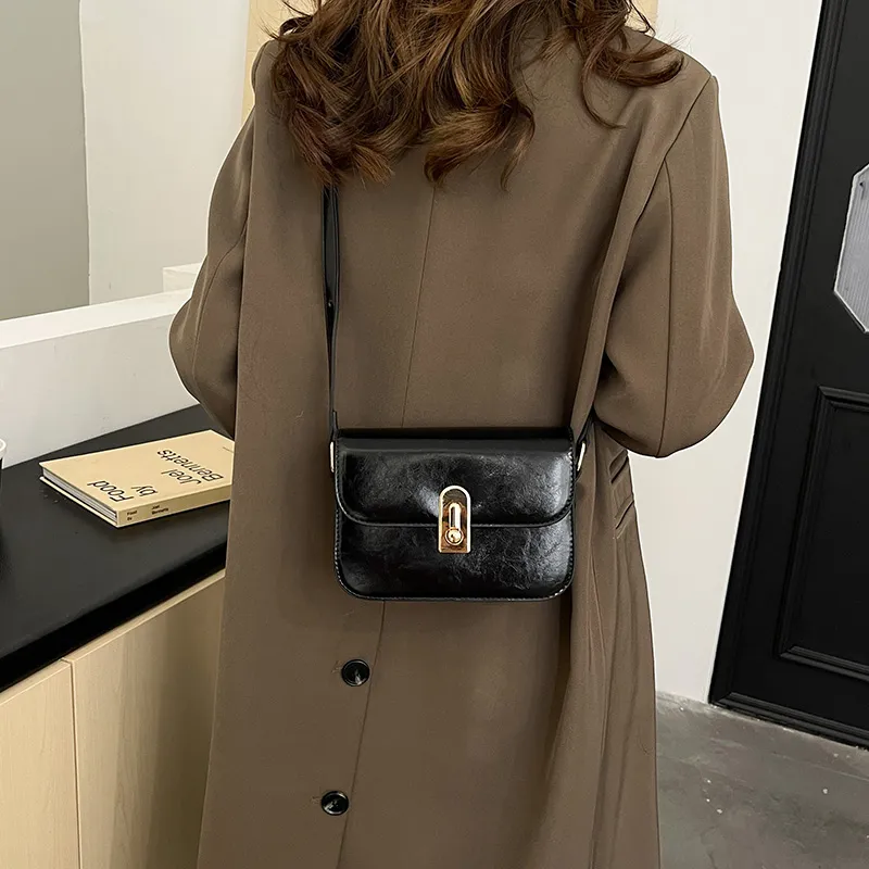 HACIN Pu Shoulder Bag, Crossbody Bag Women's Ecru/Black/Burgundy/Coffee-5