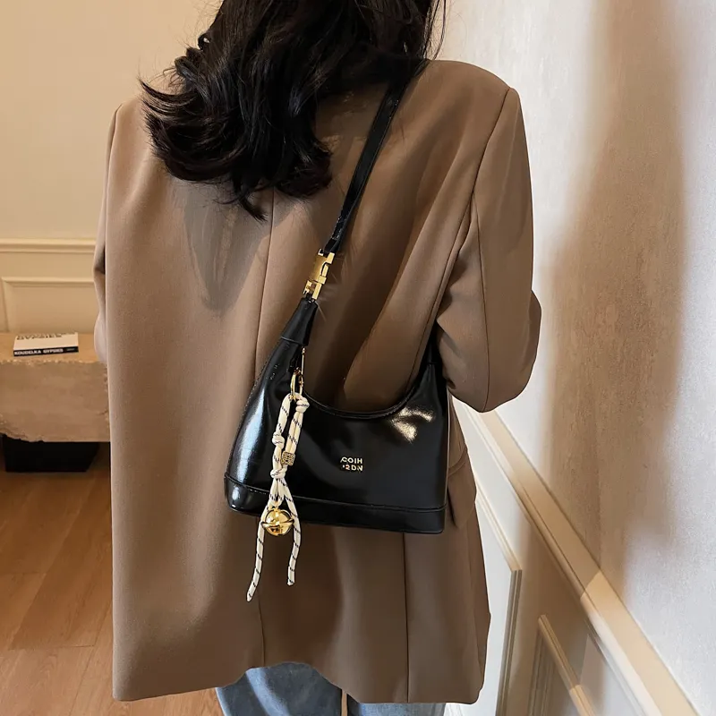 HACIN PU Shoulder Bag, Crossbody Bag, Handbag Regular Women's Black/Beige/Pink-12