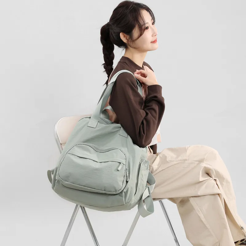 HACIN Nylon Backpack Unisex Multicolor-12
