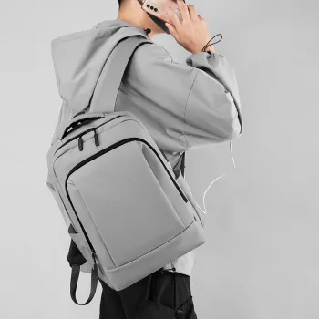 HACIN Nylon Travel Bag Backpack Regular Men's Gray/Black