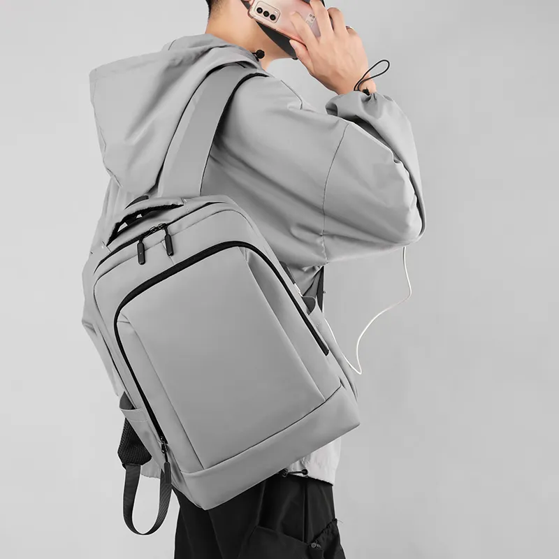 HACIN Nylon Travel Bag Backpack Regular Men's Gray/Black-0