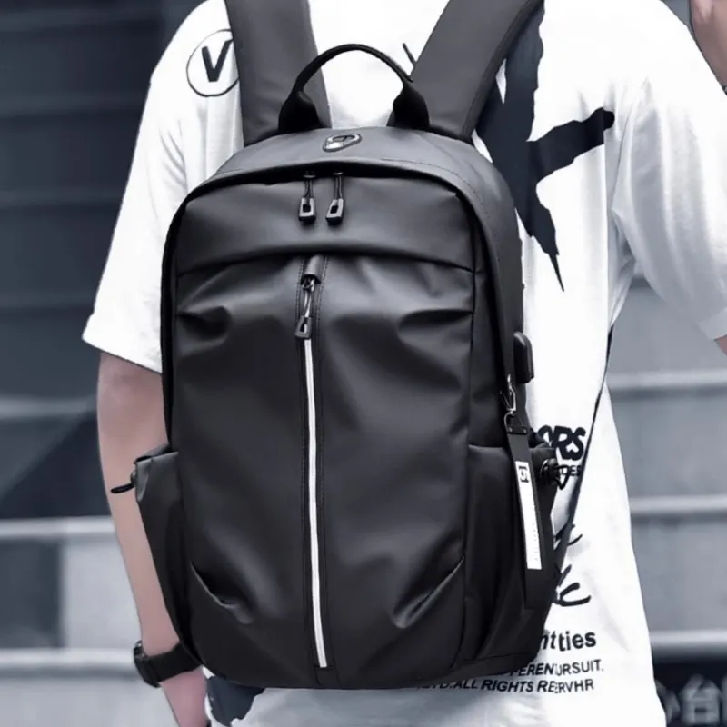 HACIN Oxford Backpack Regular Men's Black/Gray-5