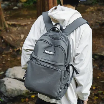 HACIN Nylon Backpack Regular Men's Ivory/Dark Gray/Black/Red/Khaki