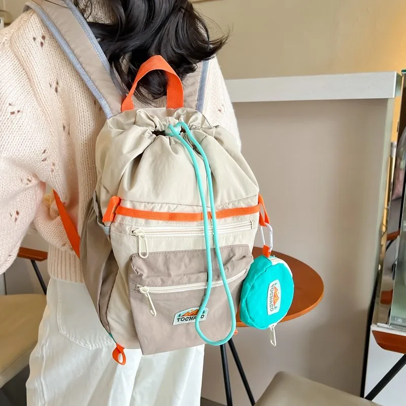 HACIN Nylon Backpack Women's Multicolor-6