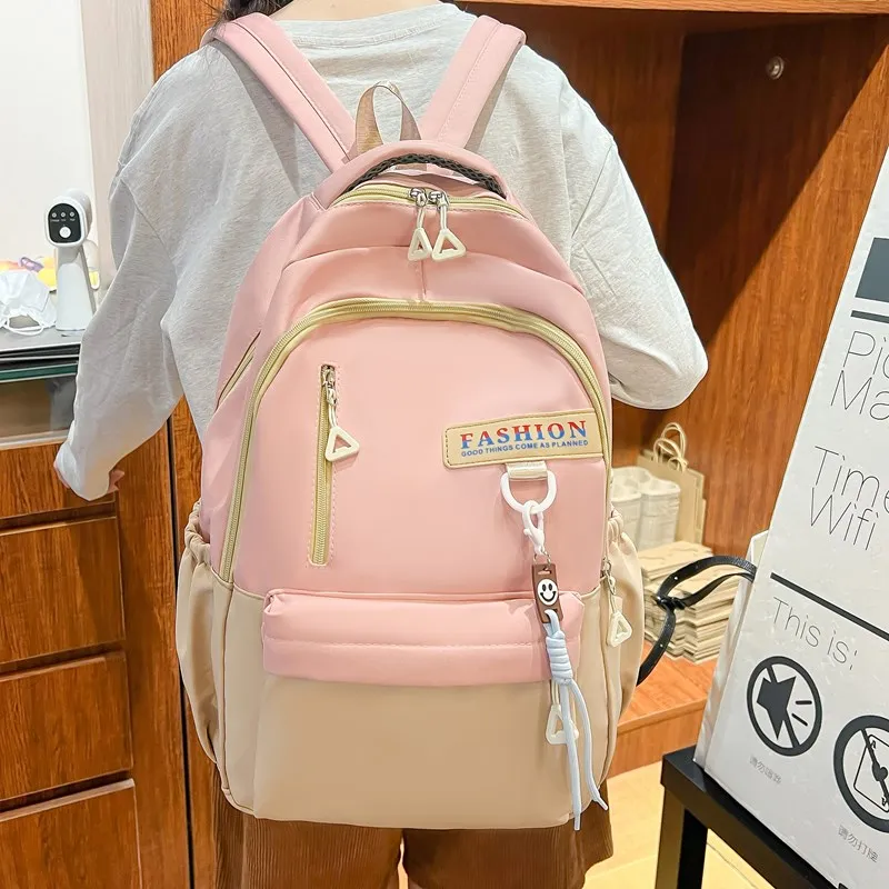 HACIN Composite Cloth Backpack Unisex Multicolor-1