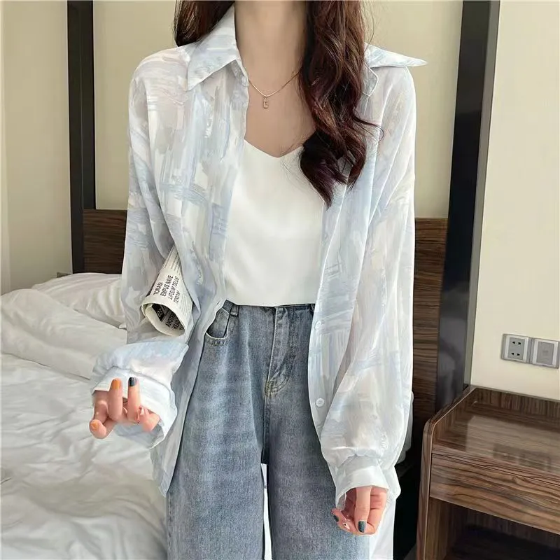 Mu Qingqing Shirts Women's Blue-2