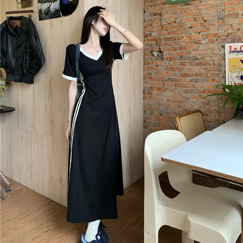 Mu Qingqing Short Sleeved Dress Women's-1