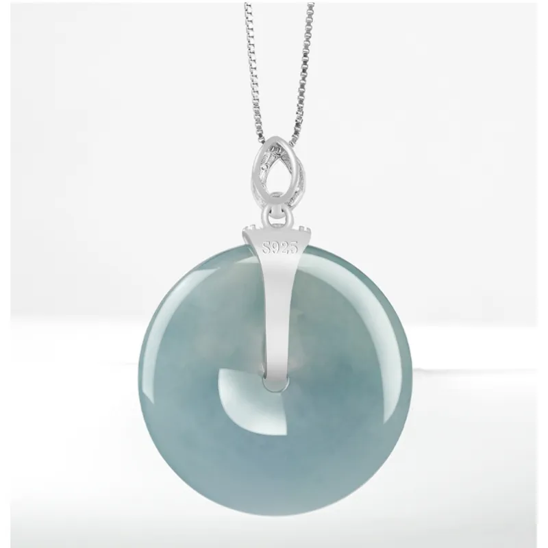 Double Happiness Gift Glutinous Jade Necklaces Unisex-3