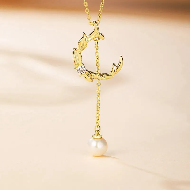Double Happiness Gift Freshwater Pearl Necklaces Unisex-2