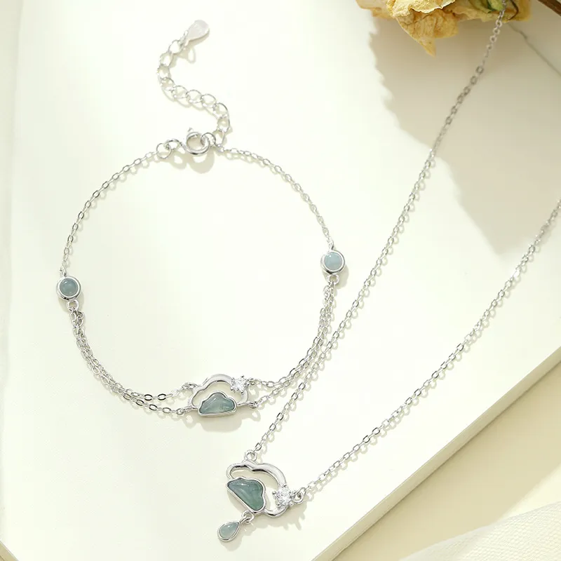 Double Happiness Gift Glutinous Jade Jadeite Bracelets Women's-1