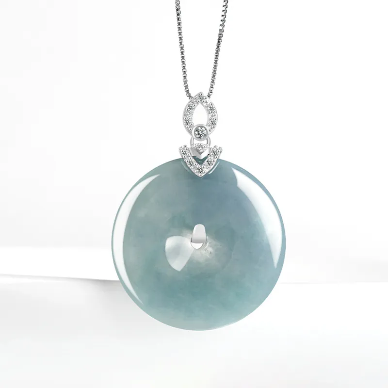 Double Happiness Gift Glutinous Jade Necklaces Unisex-2