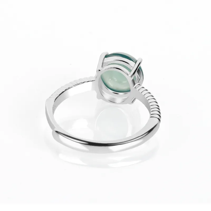Double Happiness Gift Ice Type Jadeite Rings Unisex-3
