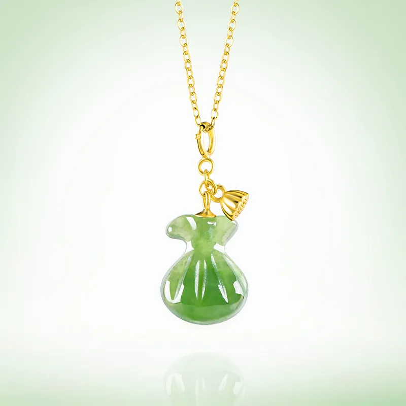 Double Happiness Gift Hetian Jade Necklaces Jasper Women's-1