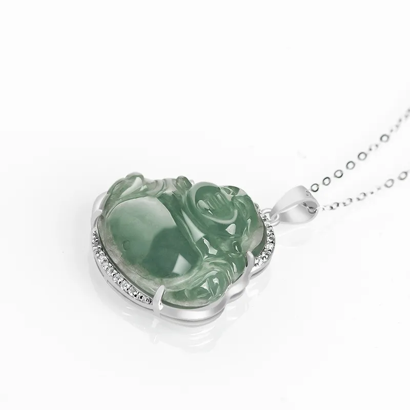 Double Happiness Gift Glutinous Jade Necklaces Women's-2