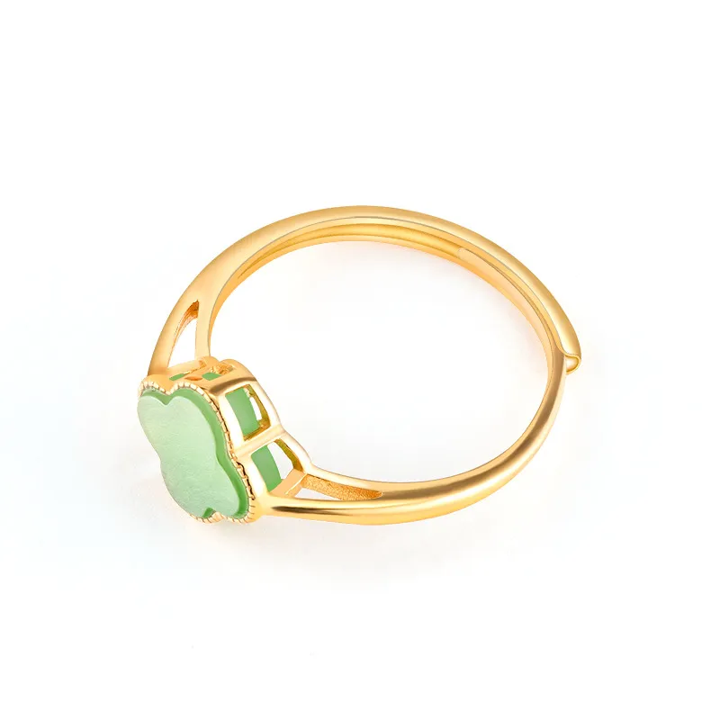 Double Happiness Gift Hetian Jade Rings Jasper Women's-1