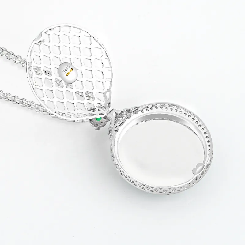 Double Happiness Gift Ice Type Jadeite Necklaces Unisex-2
