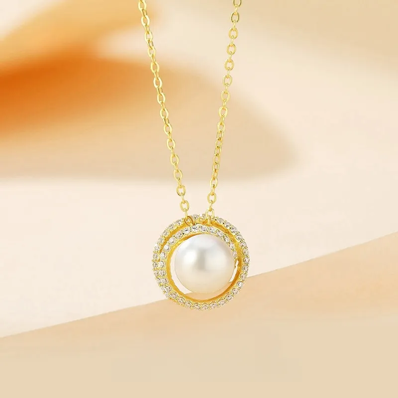 Double Happiness Gift Freshwater Pearl Necklaces Unisex-2