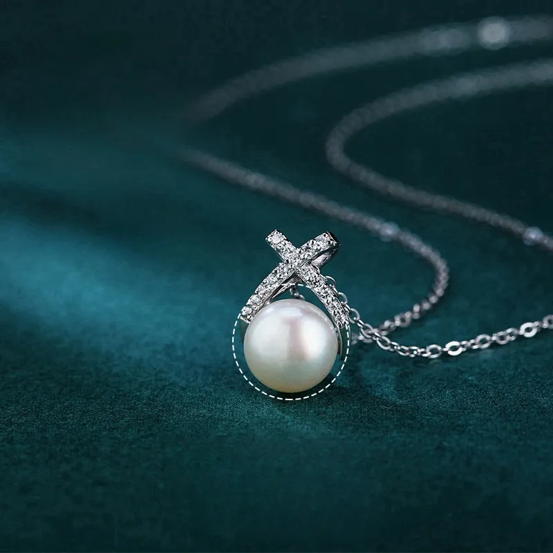 Double Happiness Gift Freshwater Pearl Necklaces Unisex-1