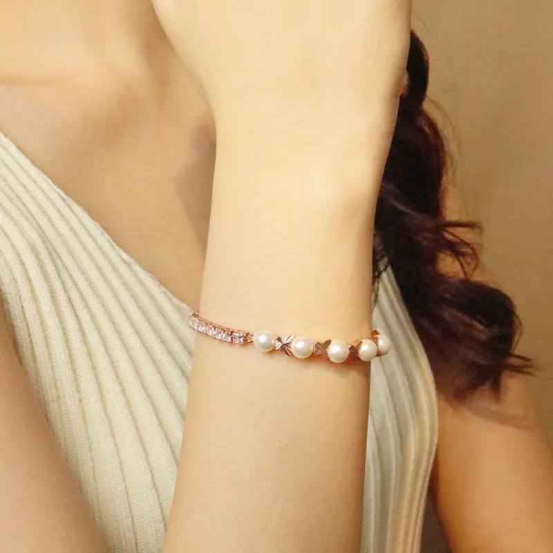 SIMPLE JOYS Alloy Bracelets Women's Rose Gold-3