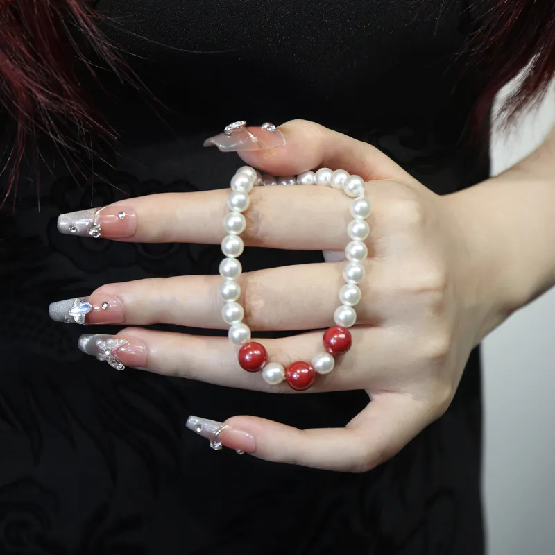 SIMPLE JOYS Shell Pearl Bracelets Women's White-5