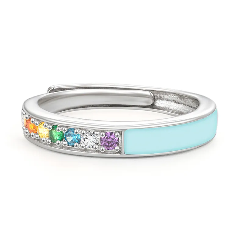 SIMPLE JOYS S925 Silver Rings Unisex-14