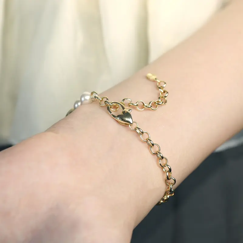 SIMPLE JOYS Pearl Bracelets Women's Gold-4