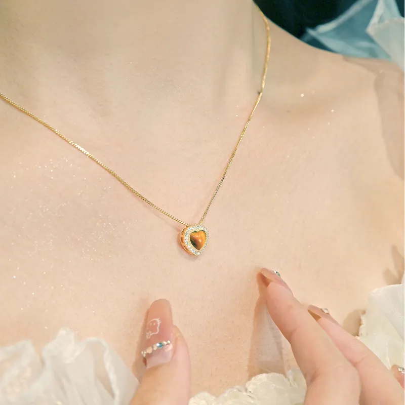 SIMPLE JOYS S925 Silver Necklaces Women's Gold-1