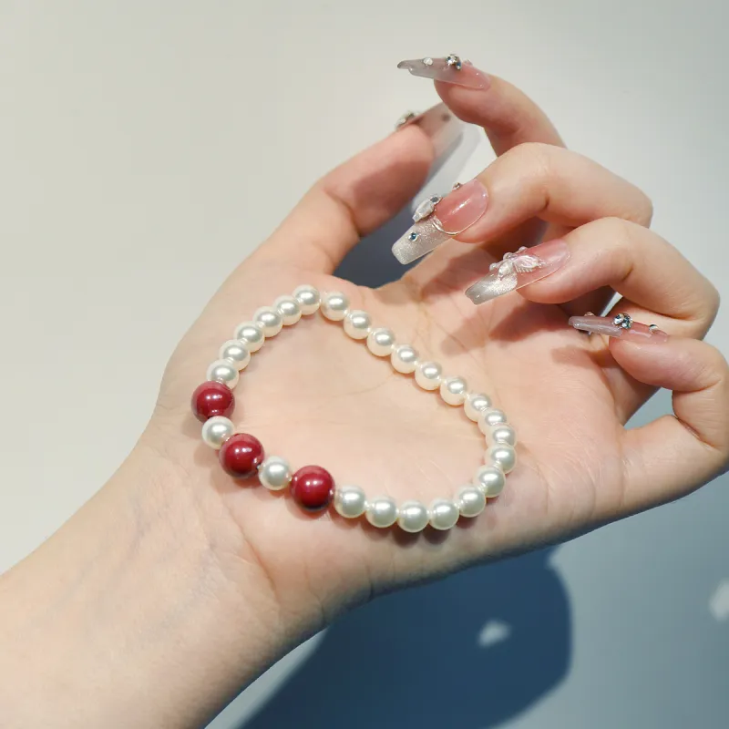 SIMPLE JOYS Shell Pearl Bracelets Women's White-6