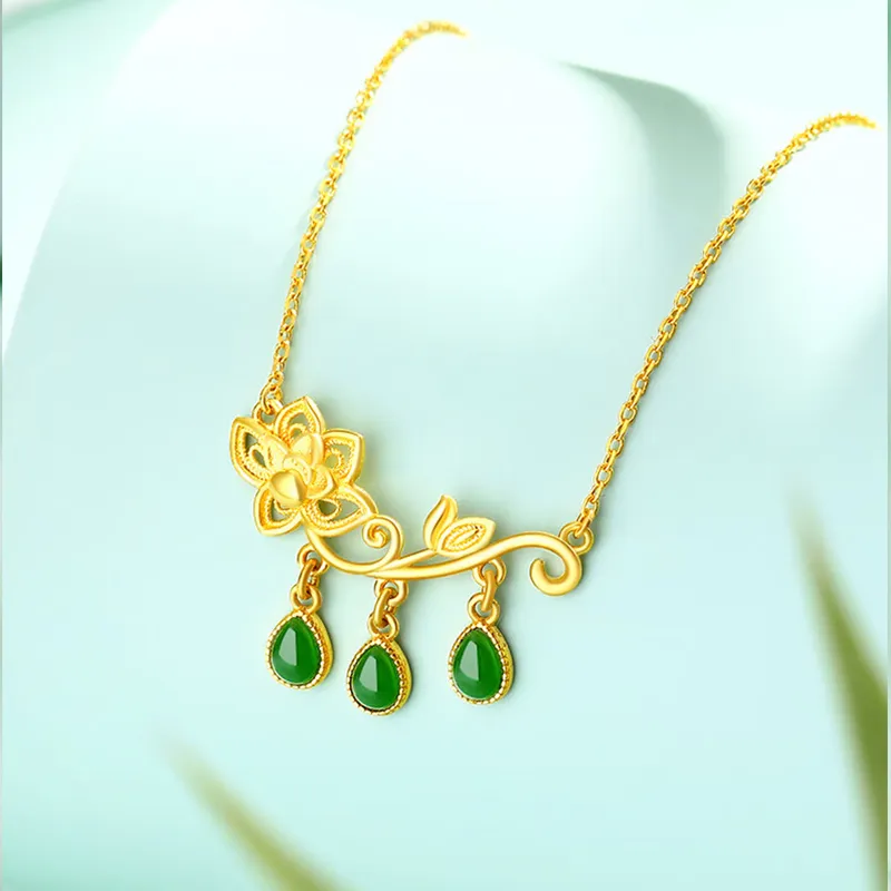 FUNILUOFU Chalcedony Jade Necklaces Unisex-2