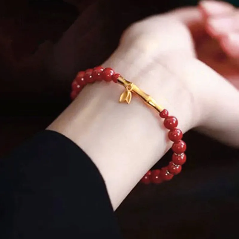 FUNILUOFU Cinnabar Jade Bracelets Unisex-4