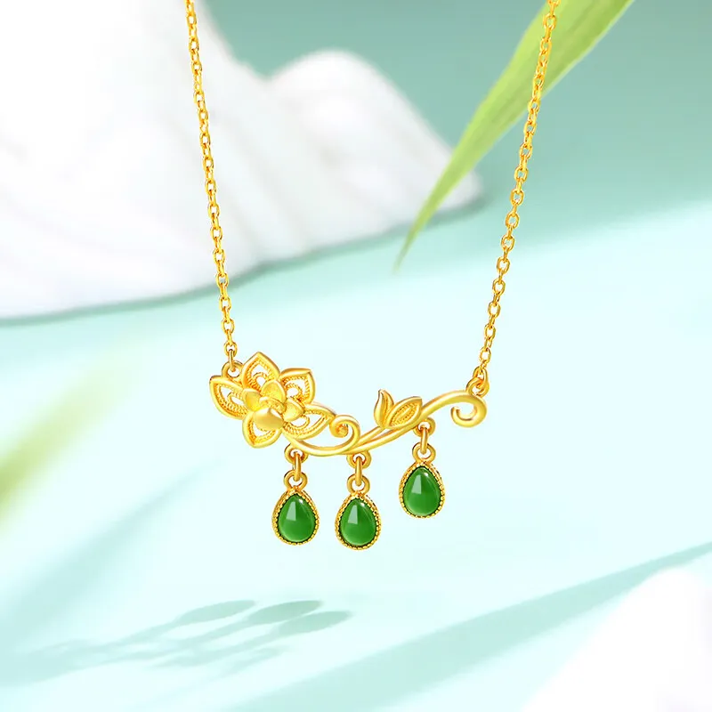 FUNILUOFU Chalcedony Jade Necklaces Unisex-1