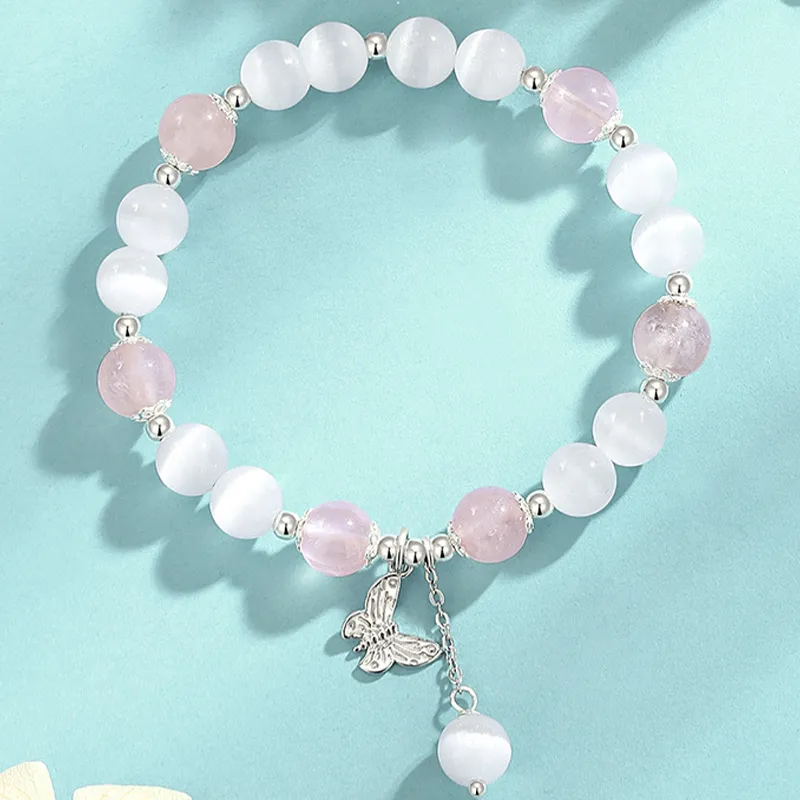 FUNILUOFU Glass Cat Eye Bracelets Unisex-4