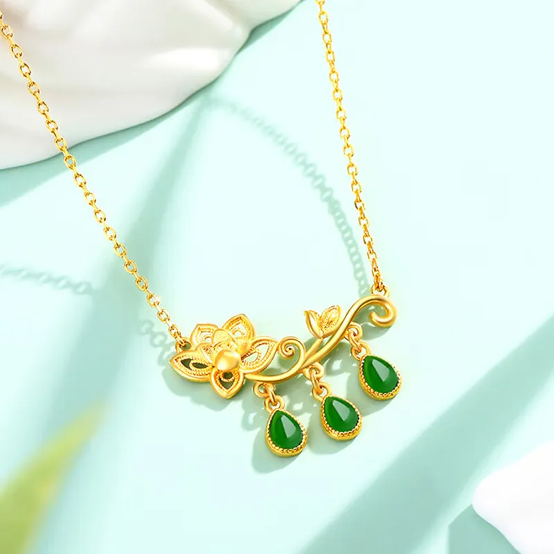 FUNILUOFU Chalcedony Jade Necklaces Unisex-3