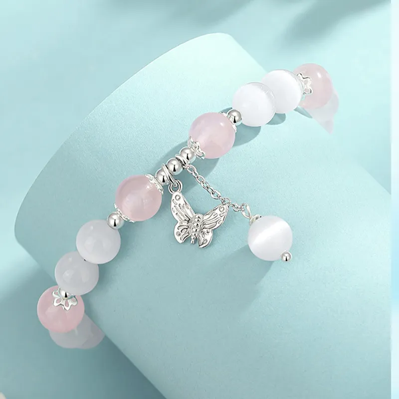 FUNILUOFU Glass Cat Eye Bracelets Unisex-3