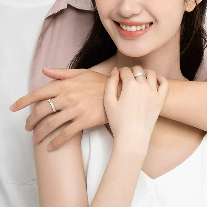 FUNILUOFU 999 Fine Silver Ring Pair Unisex-4