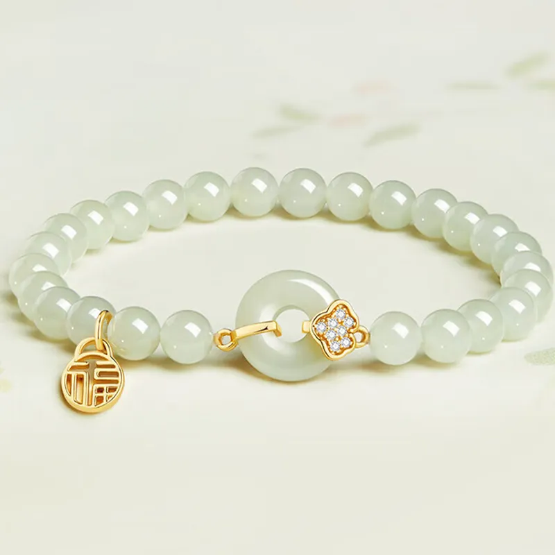 FUNILUOFU Chalcedony Bracelets Unisex-1