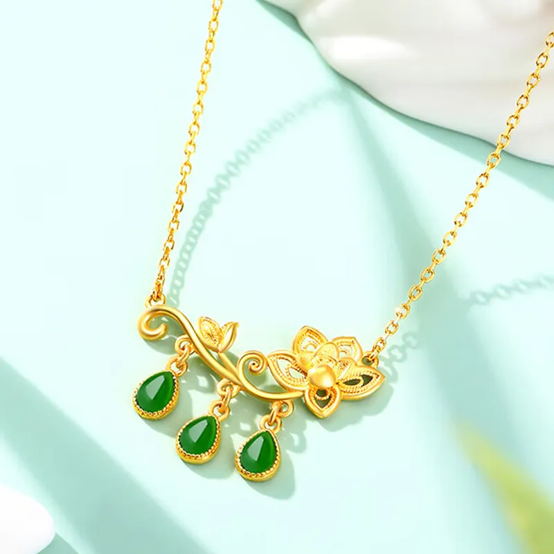 FUNILUOFU Chalcedony Jade Necklaces Unisex-5