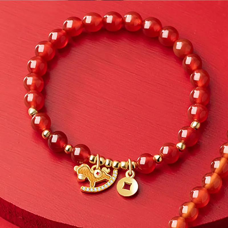 FUNILUOFU Agate Bracelets Unisex-4